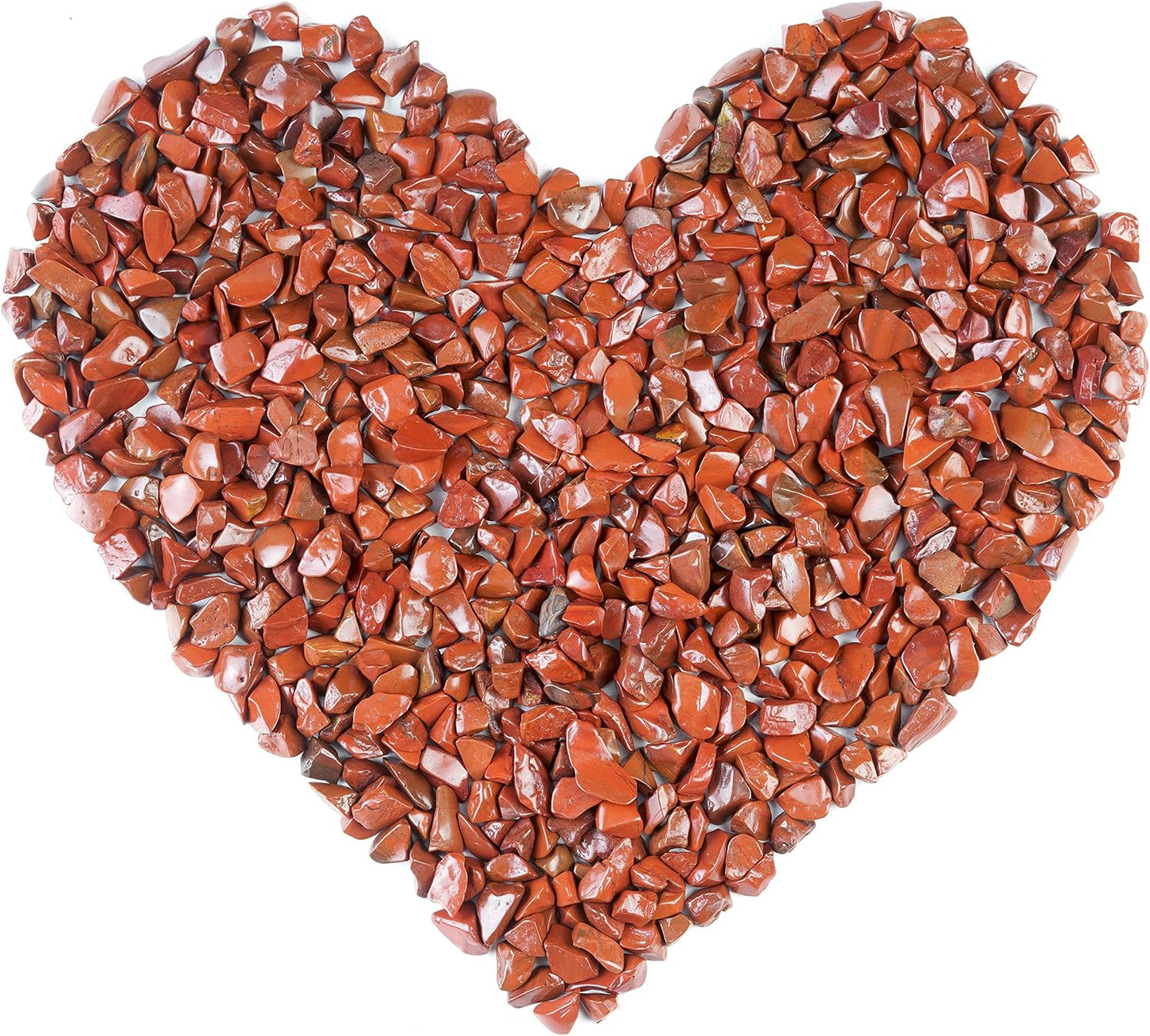 Crocon 1/2 LB Crushed Red Jasper Chips Bulk Stones 1100+ Carats Natural Quartz Pieces Irregular Shape Gemstones for House Warming Gifts New Home and Chakra Healing Crystals Home Décor Gifts for Women