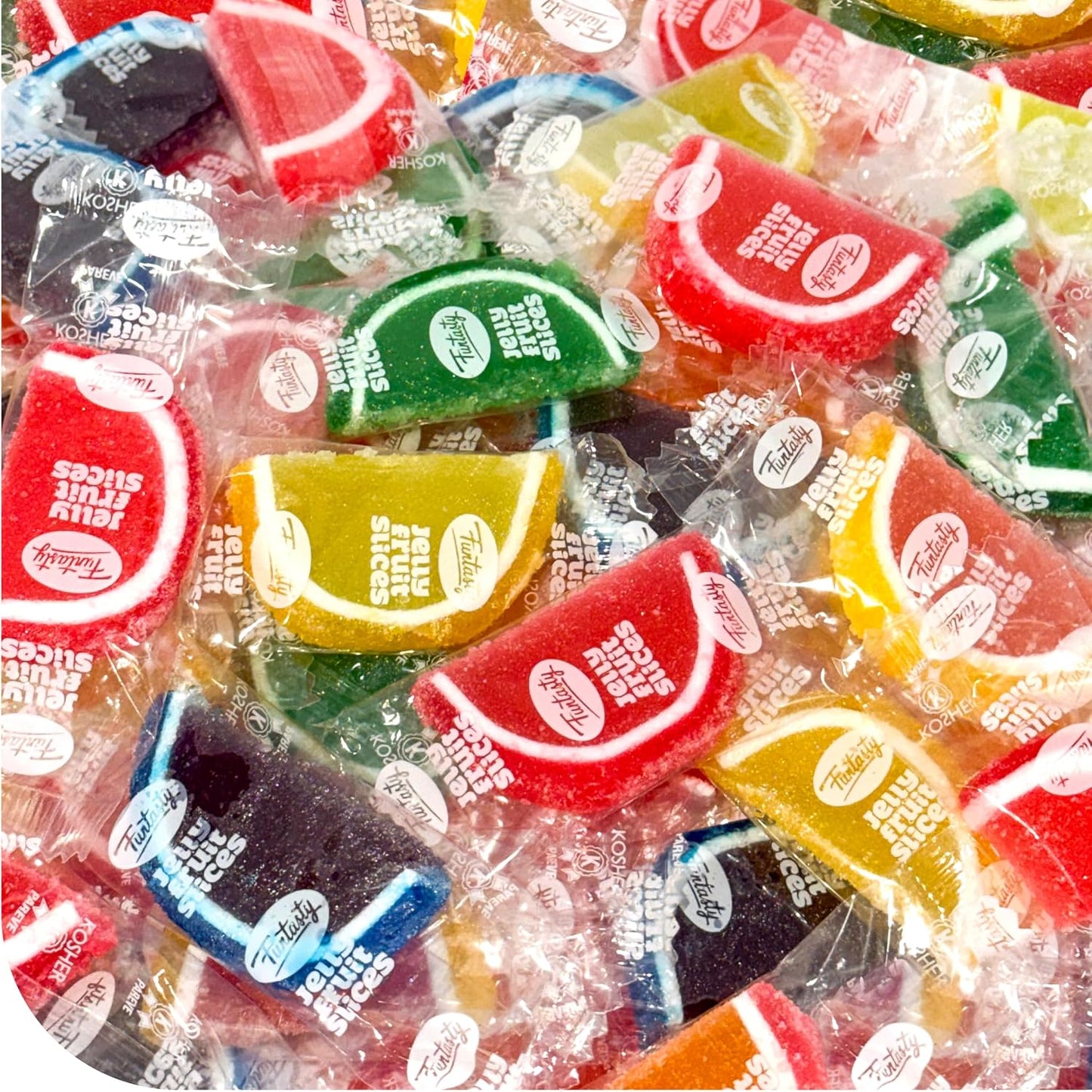 Fruit Slices - 2 Pound Pack - 60 Count - Jelly Candy - Individually Wrapped Fruit Slices - Assorted Flavors - Gelatin Free Candy for Gift Baskets, Snacking & Buffets