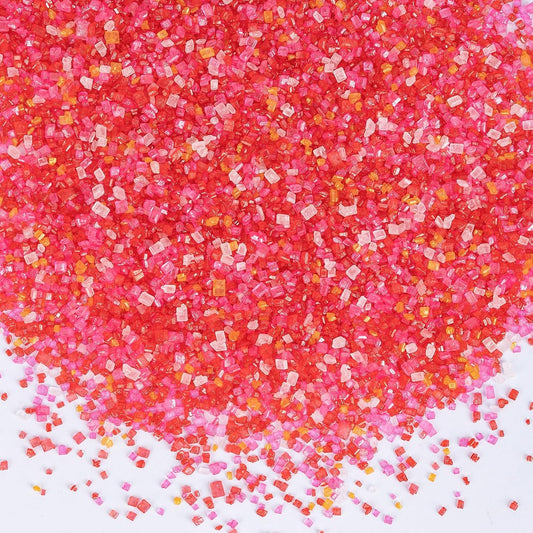 Edible Sanding Sugar Sprinkles,150g/5.3oz,Edible Gold Red Pink and White Sprinkle for Cake Decorating,Colored Crystals Sprinkle Mix for Cookies,Ice Cream,Fondant Cake,Caramel Apples,Cupcakes Decoration Topper,Desserts,Wedding Birthday Party Supplies