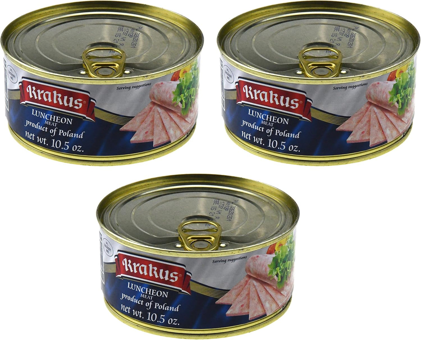 Krakus Luncheon Meat Pack of Three - 10.5 Ounce Cans