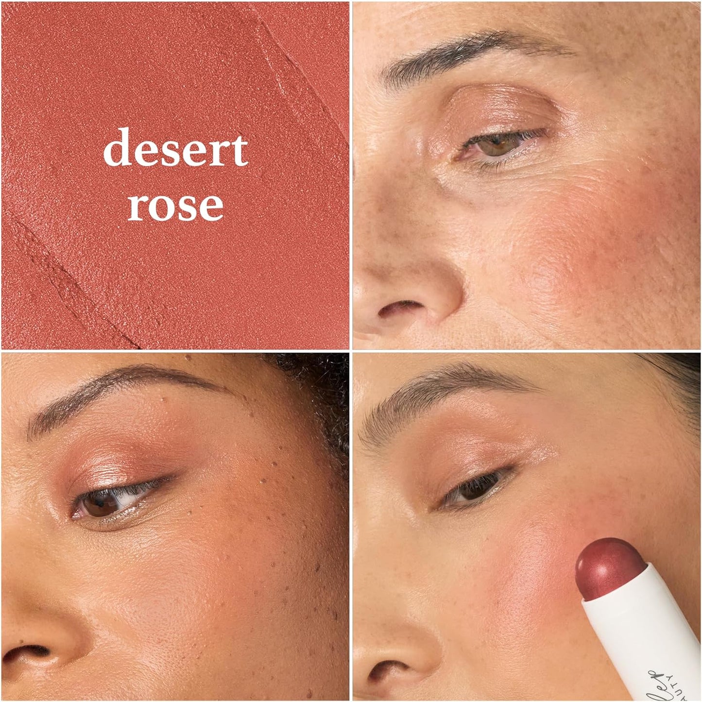 Skip The Brush Contour Duo - Cream to Powder Multi-Purpose Makeup Sticks - Pigmented, Buildable Color for Eyes, Cheeks, and Lips - Desert Rose + In Paradise