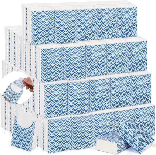 120 Pack Pocket Tissues Travel Packs 1200 Sheets Travel Size Tissue Packs 3 Ply Unscented Small Mini Individual Portable Tissue Pack with Unique Embossing for Purse Holiday Travel Party