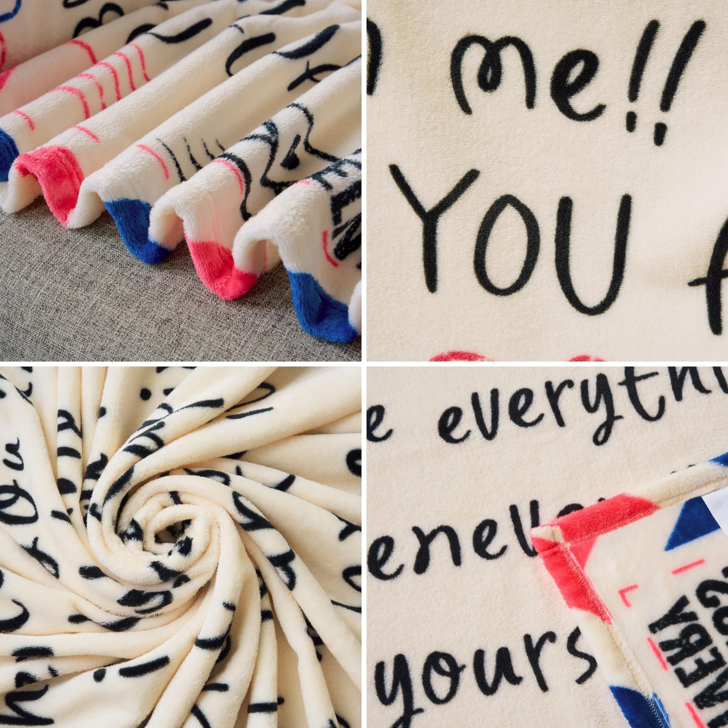 Joiedomi Birthday Gifts for Mom Soft Flannel Mom Blanket for Women Wife Grandma Mothers Day Anniversary Present from Daughter Son 50" x 60" Ivory White