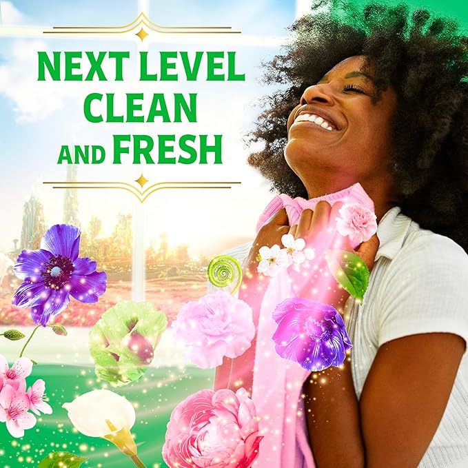 Gain Flings! "Wicked: For Good" Limited Edition Laundry Detergent Pacs, 42 Count, Fantabulous Floral Scent, 3 in 1 HE Detergent Pacs with Oxi Boost and Febreeze
