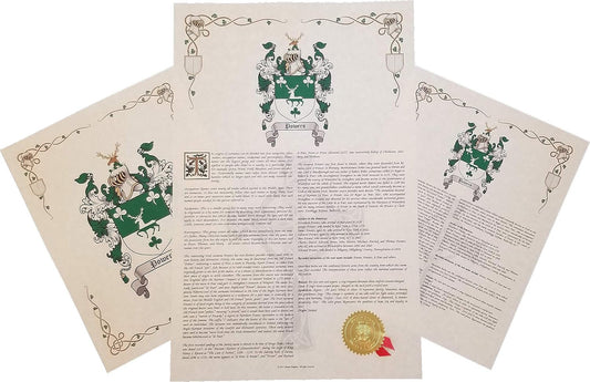 Mr Sweets Fitzpatrick - Coat of Arms, Crest & History 3 Print Combo - Surname Origin: English England