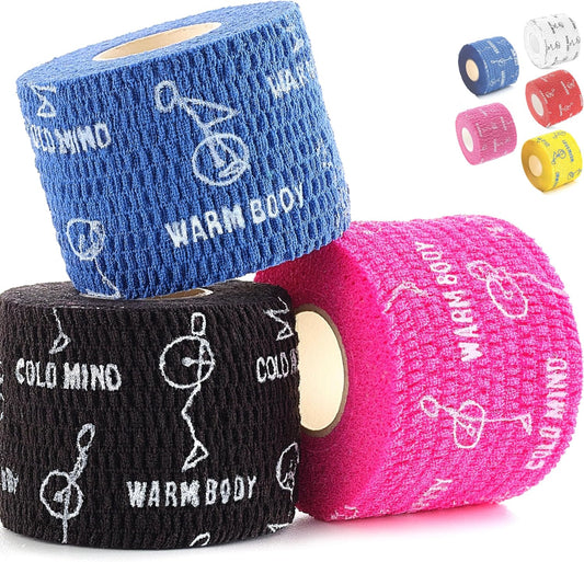 WARM BODY COLD MIND 1.85" Weightlifting Thumb Tape - Hook Grip Tape for Powerlifting, Cross Training, Gym Tape, Workout, Weight Lifting Tape, Athletic Finger Wrap (Mix V2 3 Rolls)
