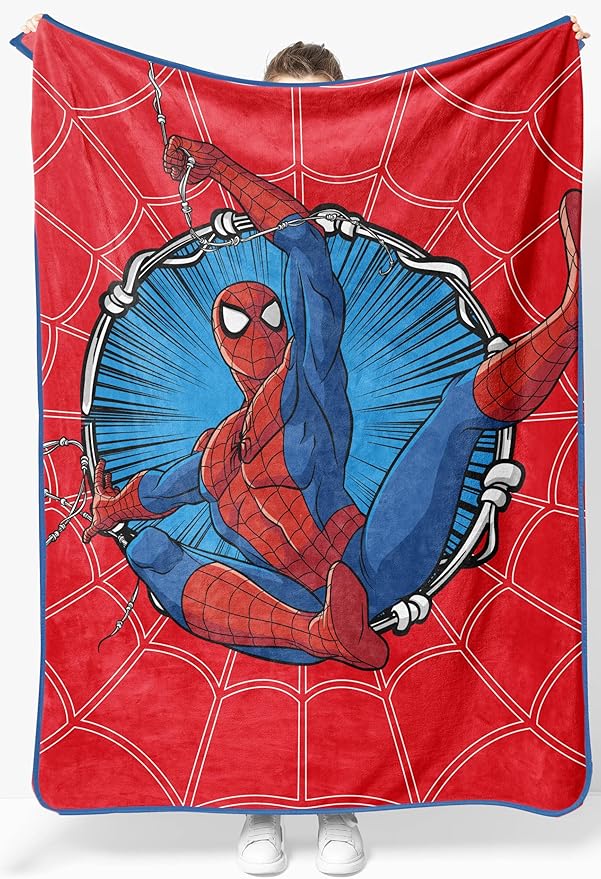 Jay Franco Kids Plush Throw Blanket â Soft & Cozy Fleece Throw for Bedroom & Couch DÃ©cor, Official Licensed Product, Red - Spiderman, 46x60 - Throw Blanket