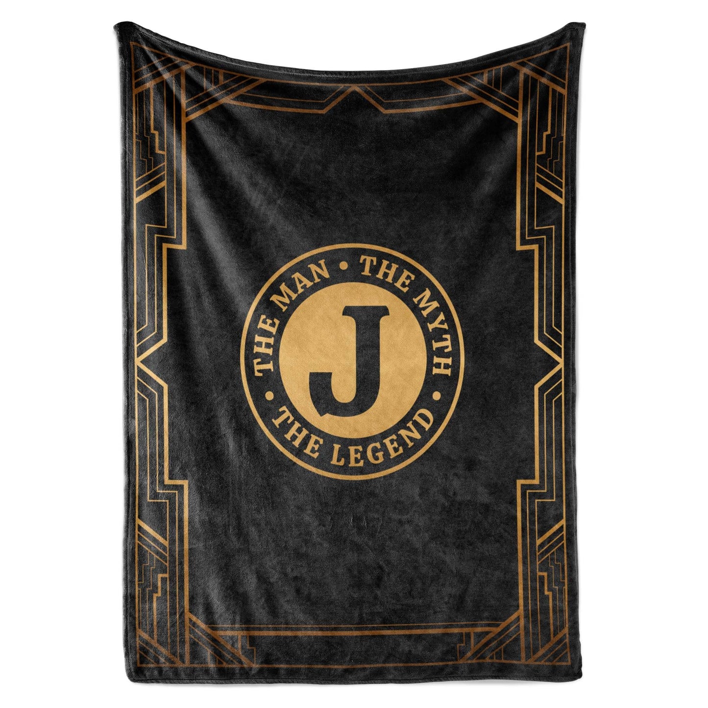 InnoBeta Gifts for Men, Initial Mens Gifts for Him, Birthday Gift Ideas, Mens Blanket, 300gsm Flannel Throw Blanket Gift for Dad, Grandpa, Husband, 50"x 65", J