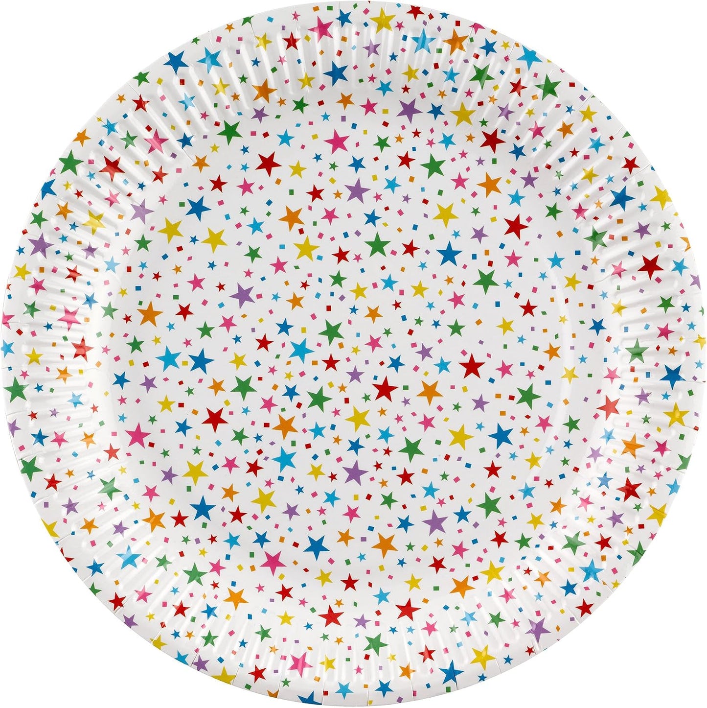 Neviti 678245 Carnival-Plates-Stars Multicolour, Multi-Colour