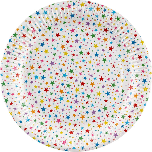 Neviti 678245 Carnival-Plates-Stars Multicolour, Multi-Colour
