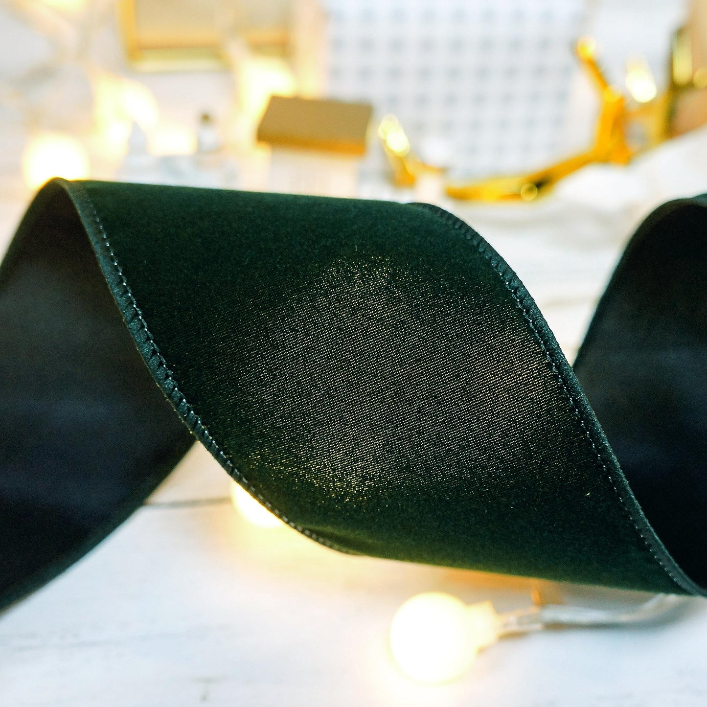 Dark Green Velvet Ribbon 2.5 Inch x 10 Yards for Christmas Tree Topper Home Decoration Wreath Gift Wrapping DIY Craft