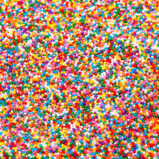 Rainbow Nonpareils Sprinkles for Baking, 130g/4.6oz Edible Birthday Sprinkles for Cake, Cookies, Ice Cream and Macaron Decorating