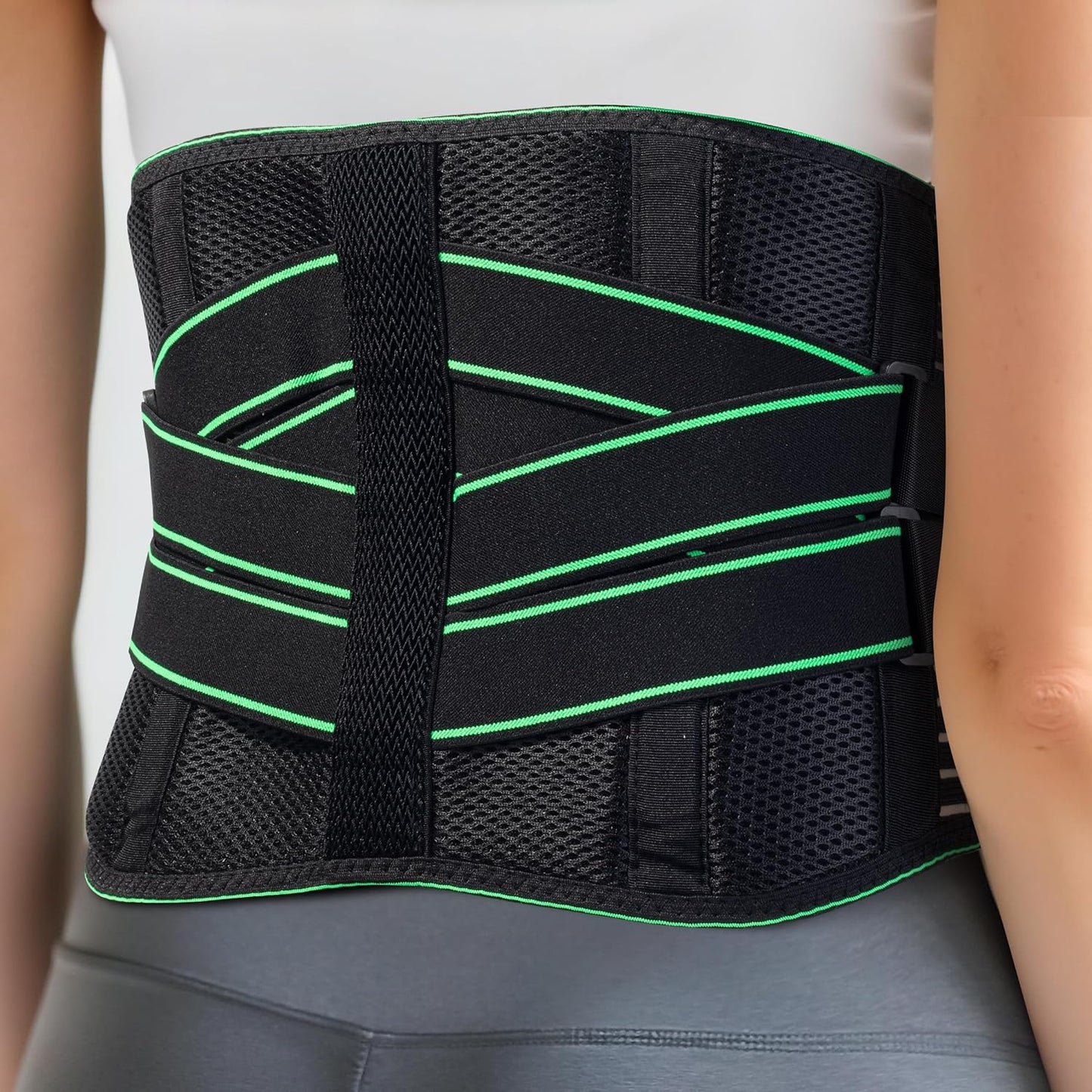 DR JK- Lower Back Brace with Lumbar Pad for Men and Women, XL, Back Brace for Lower Back Pain, Sciatica, Scoliosis, Herniated Disc with Adjustable Support Straps