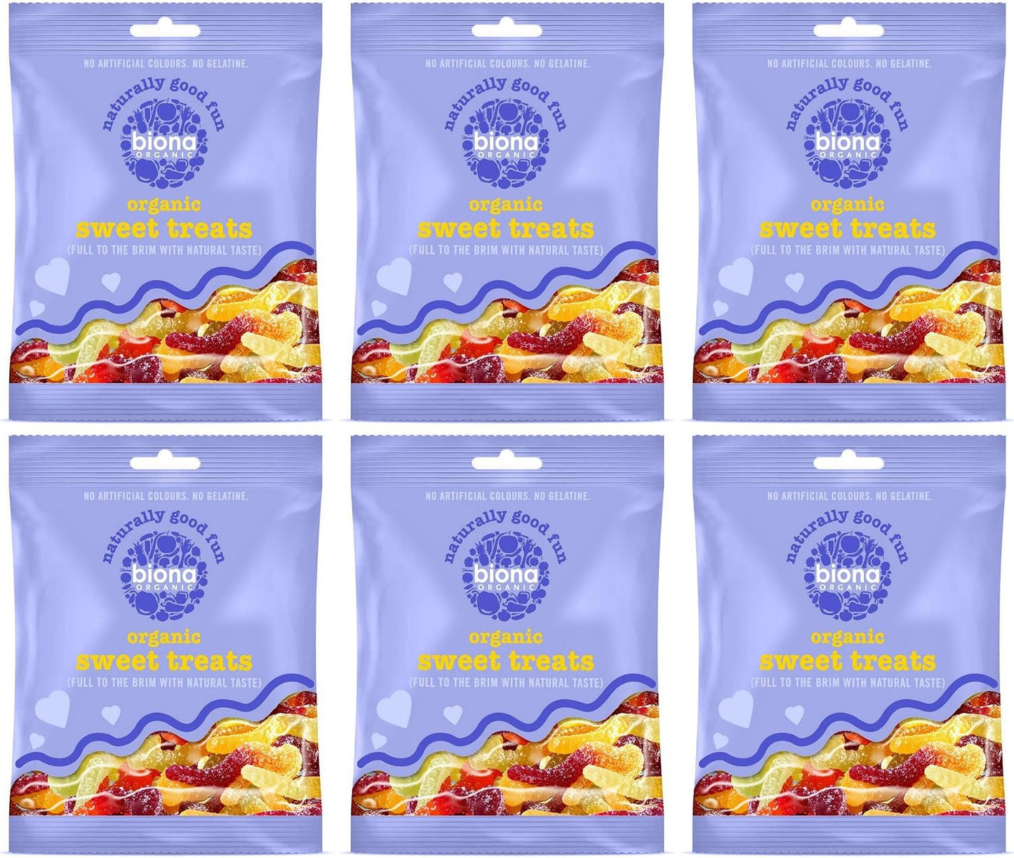 Biona Organic Sour Snakes 75g-12 Pack