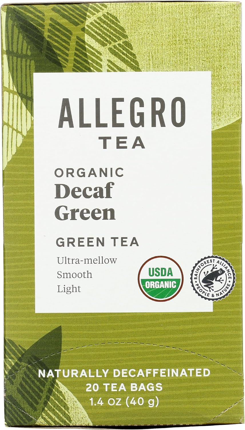 Allegro Tea, Organic Decaf Green Tea Bags, 20 ct