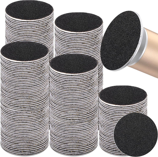 Gisafai 500 Pcs Sanding Replacement Pad Sandpaper Disk for Electric Foot File Callus Remover Tool Black Foot File Disc for Men Women Cracked Heels Dead Skin (100 Grit)