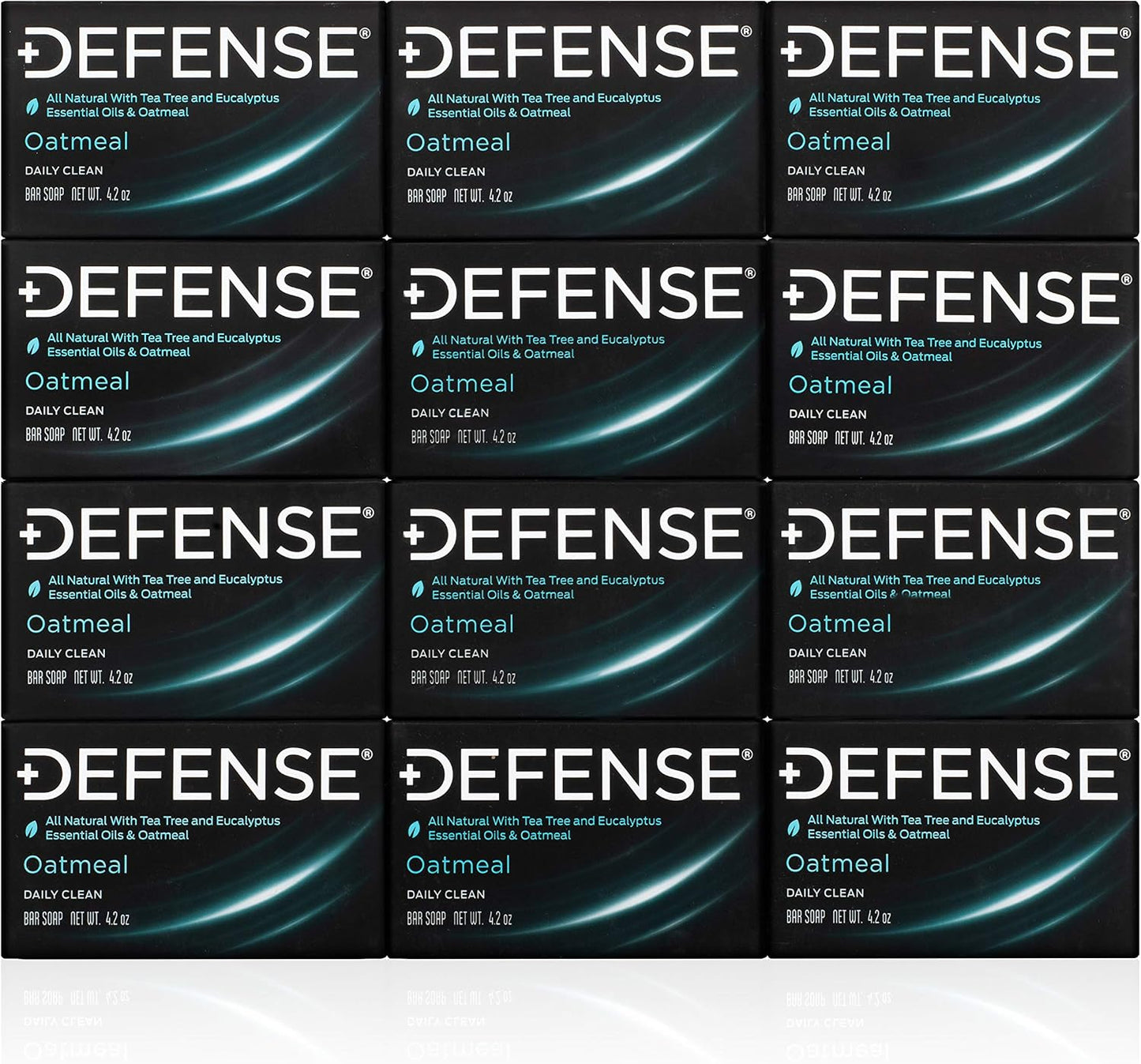 Defense Soap 12pk All Natural Oatmeal Bar Soap for Men | Made by Wrestlers with Tea Tree Oil & Eucalyptus Oil to Promote Healthy Skin