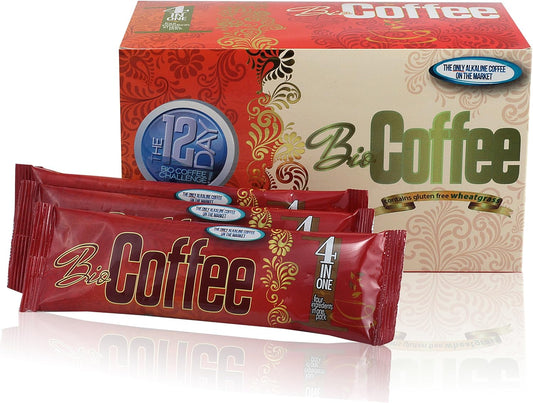 Bio Coffee - First Organic Instant Non-dairy Alkaline Coffee (2 Boxes)