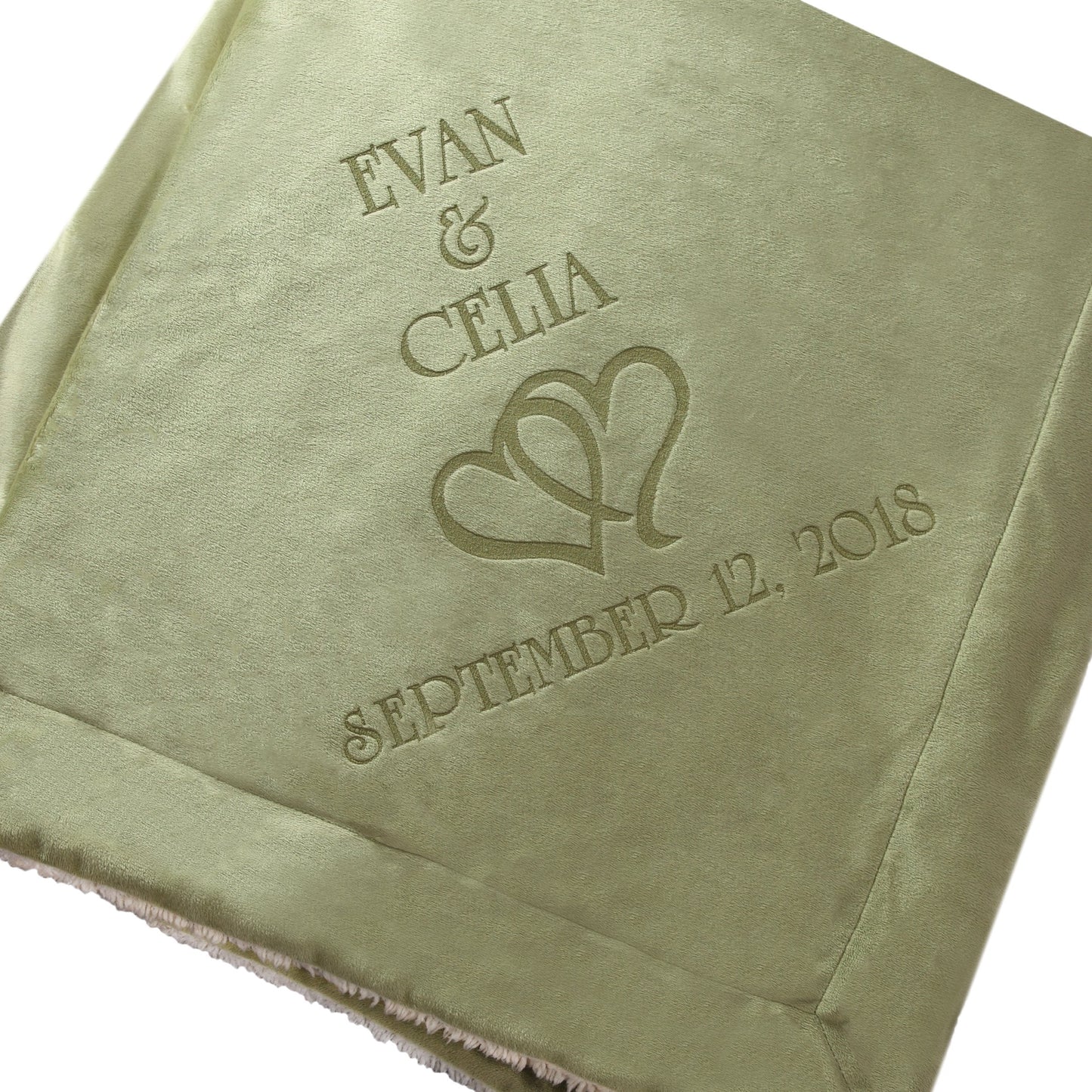 Custom Catch Personalized Unique Wedding Couple Gifts - Anniversary, Engagement Gift Blanket (Hearts)