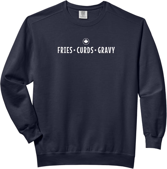 Canada Poutine Quebec Recipe French Fries Cheese Curds Gravy Comfort Colors Adult Sweatshirt