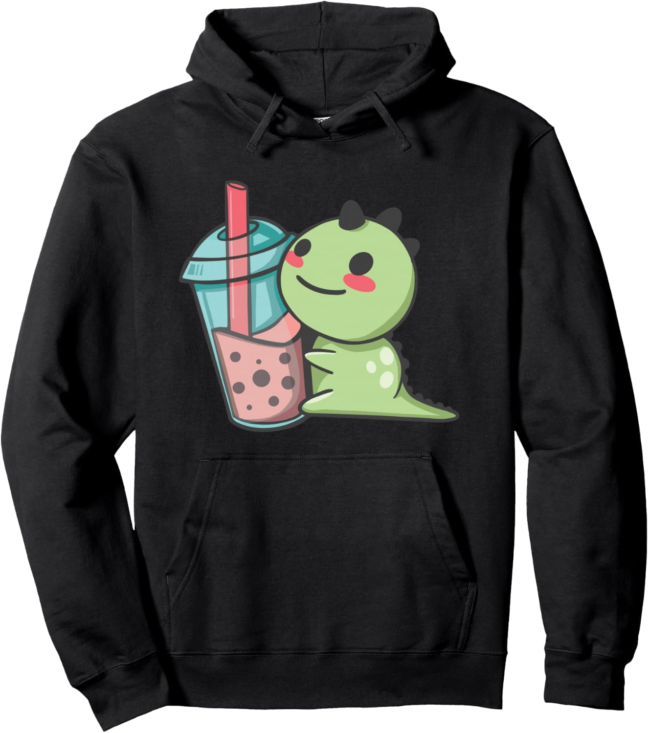Bubble Tea Dinosaurs Cute Boba Tea Dino Pearl Milk Tea Lover Pullover Hoodie
