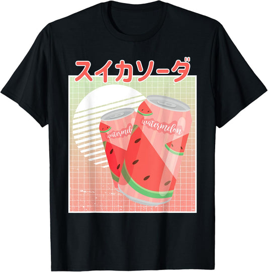 Funny Retro 90s Japanese Kawaii Watermelon Soda Vaporwave T-Shirt