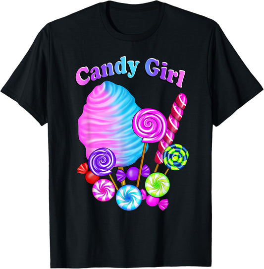 Candy Girl Cute Sweet Lolly Cotton Candy Treat Lover T-Shirt
