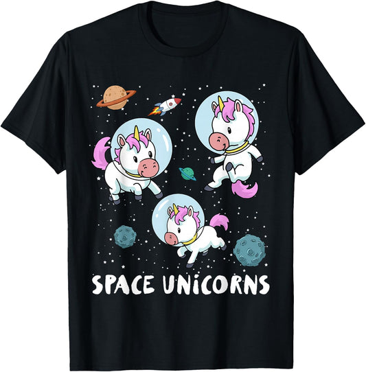 Space Unicorns T-Shirt Funny Astronaut Planet Travel Tee T-Shirt