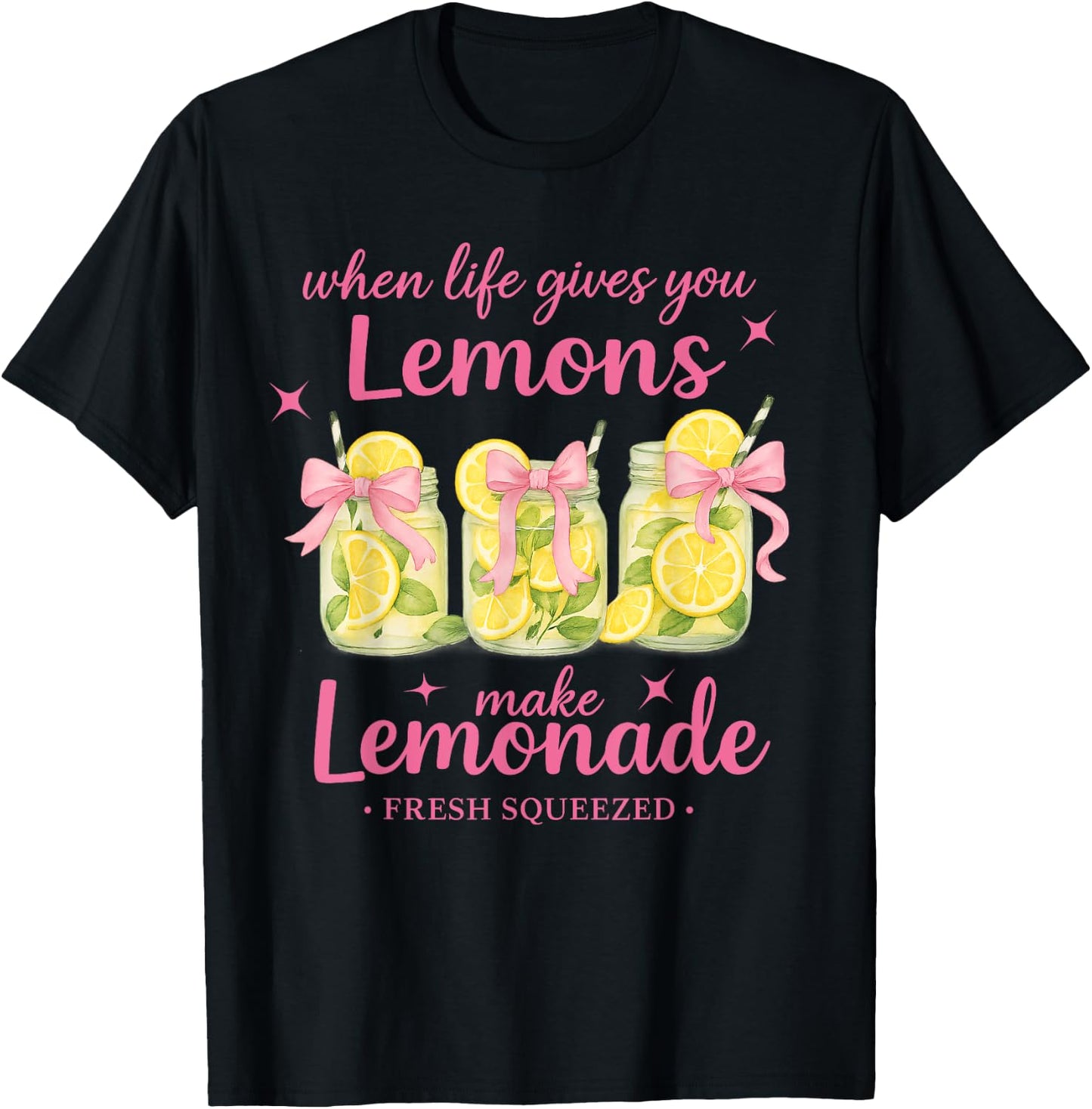 Coquette Bow Juice When life gives you Lemons Make lemonade T-Shirt
