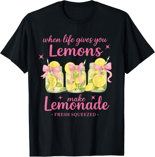 Coquette Bow Juice When life gives you Lemons Make lemonade T-Shirt