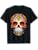 Day of Dead Sugar Skull Floral Skeleton Head Bone Skull T-Shirt